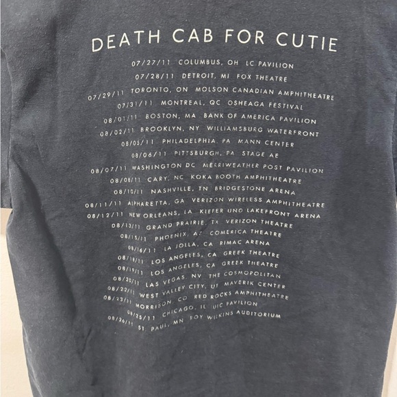 Death Cab For Cutie Tour Concert T-Shirt - Picture 5 of 7
